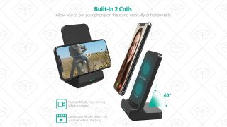 This Affordable Qi Stand Includes An Extra Coil For Landscape Usage